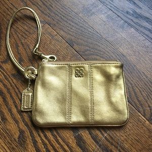Gold Coach wristlet